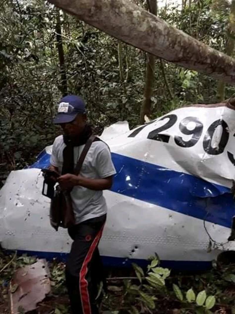 Epave retrouvée de l'Antonov 72 des FARDC