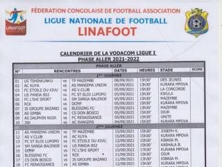 Calendrier de la Linafoot saison 2021-2022