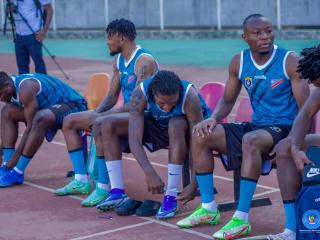 Les Léopards de la RDC en plein entraînement au stade des Martyrs de Kinshasa. 