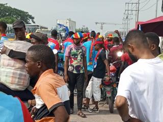 Les supporters congolais avant le match RDC-Maroc à Kinshasa. 