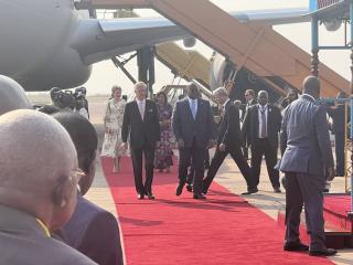 Arrivée du couple royal en RDC 