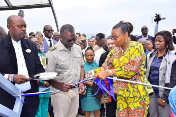 Olive Lembe à l'inauguration samedi 9 juillet 2022, du site Mont Ndeke