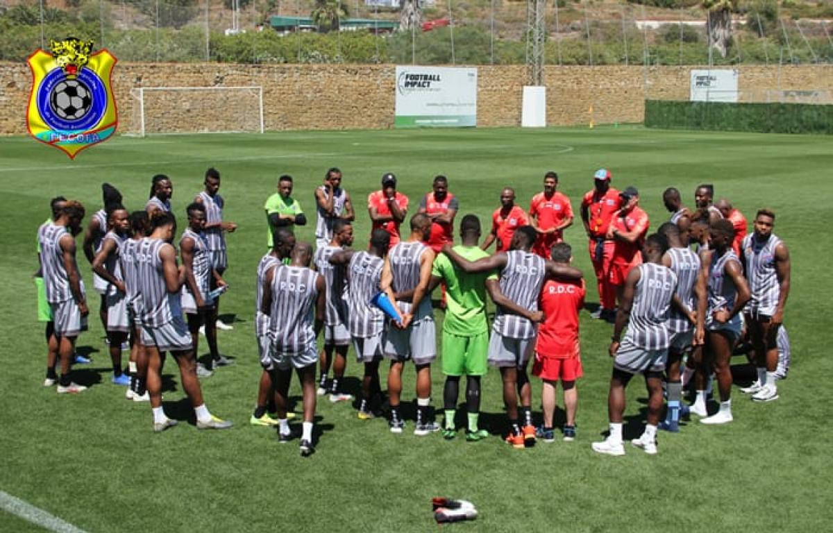 Les Léopards football en stage à Marbella, Espagne, en vue de la CAN 2019.