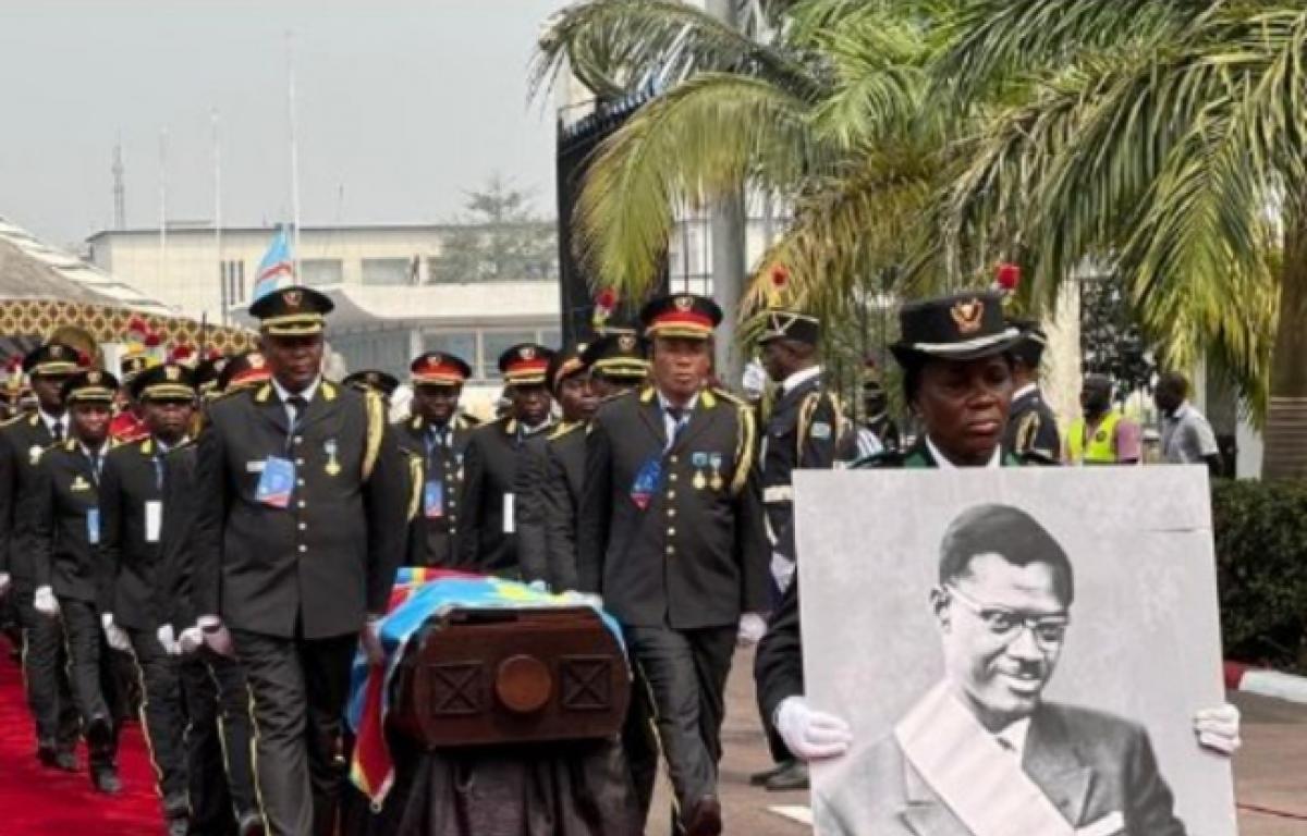 Cérémonie de l'inhumation de la relique de Patrice Emery Lumumba ce jeudi 30 juin 2022, journée marquée par le 62è anniversaire de l'indépendance de la République démocratique du Congo.