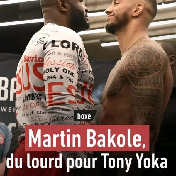 Martin Bakole vs Tony Yoka lors de la séance de la pesée à Paris